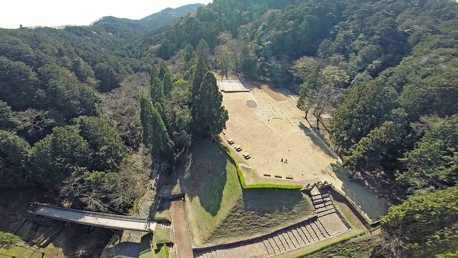 上空から見た八王子城跡